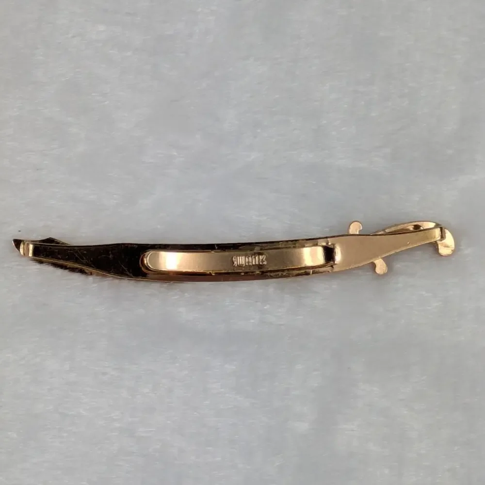 Vintage Swank Gold Tone Sword Tie Clip Sabre Design Men's Accessory 1950 Cutlass